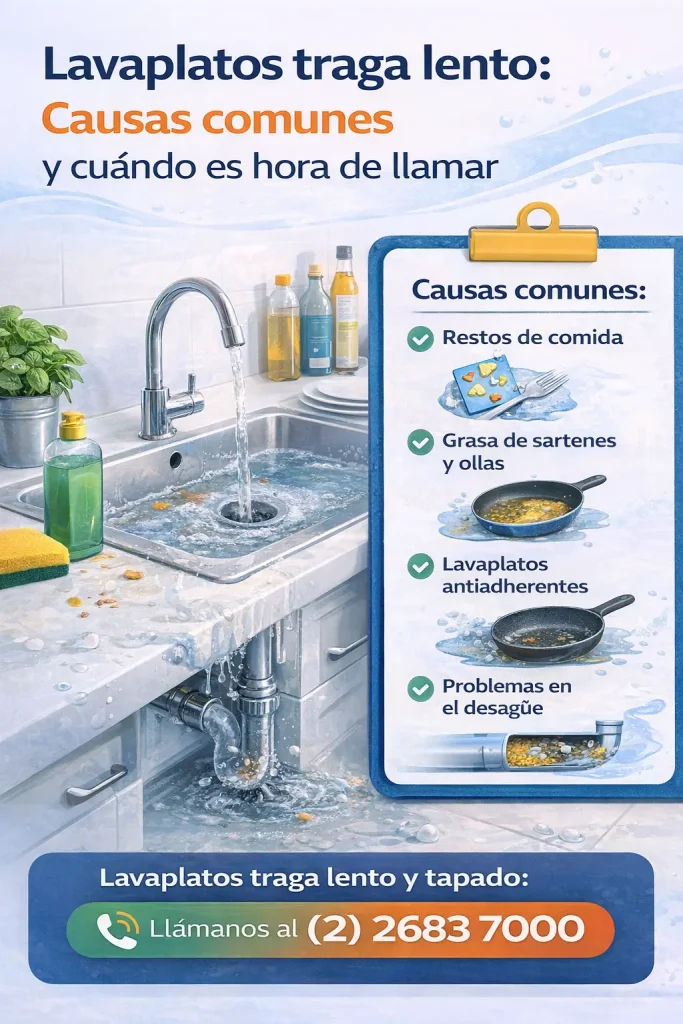 Fregadero no traga pero no está atascado: causas y solución